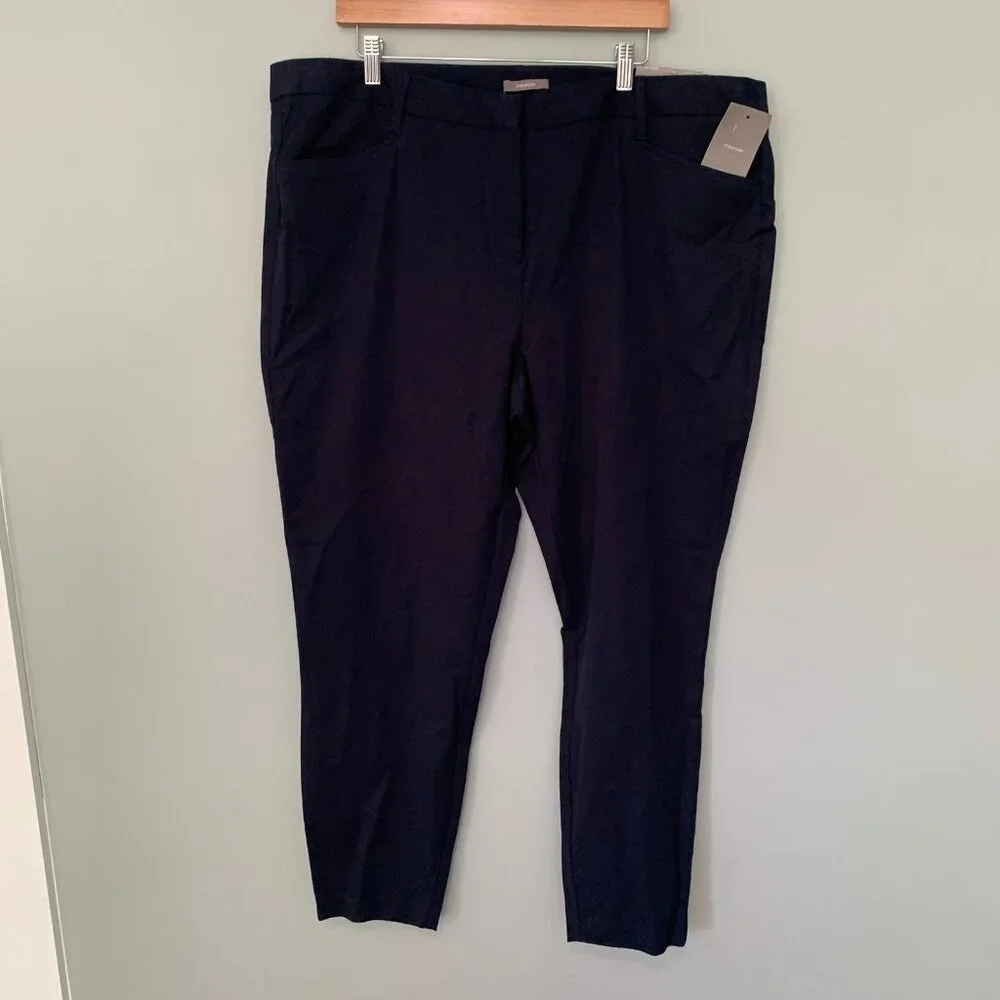 NEW Maurices Smart Ankle Skinny Pants Women 24 Regular Navy‎ Blue Stretch
